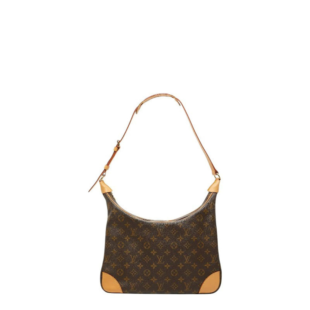 Louis Vuitton Monogram Boulogne Hobo Bag Brown Leather